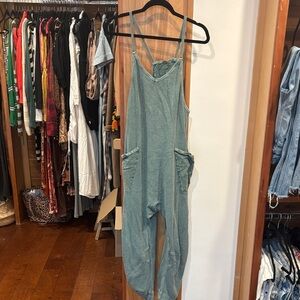 Striped Blue Overalls